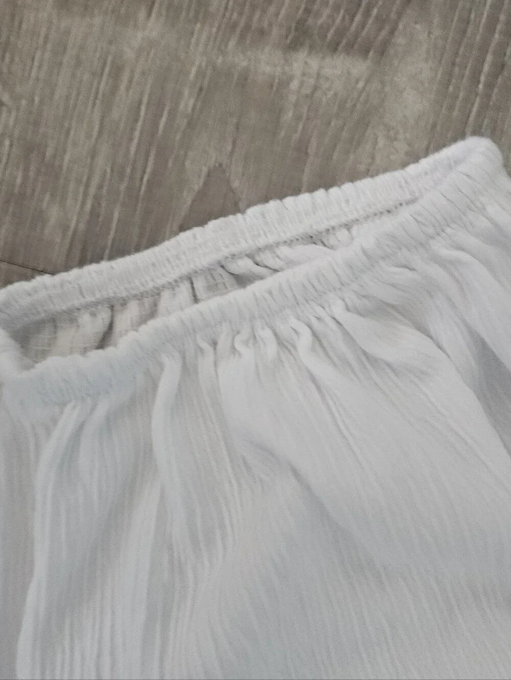 Smocked White Puff Sleeve Top Peasant Boho Cottagecore Ren Faire Milkmaid Sz S